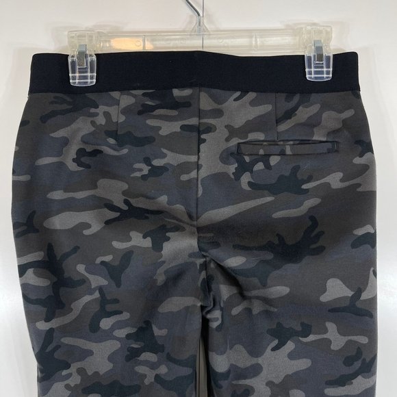 GAP Black/Gray Camo Side Zip Stretch Ankle Ponte Pants Size Small - Picture 3 of 8